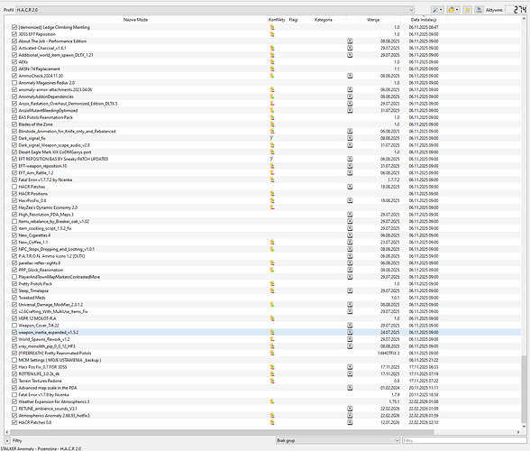 AKTUALIZOWANE MODY HACR  ... daty zaktualizowanych