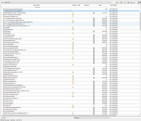 AKTUALIZOWANE MODY... daty zaktualizowanych 1